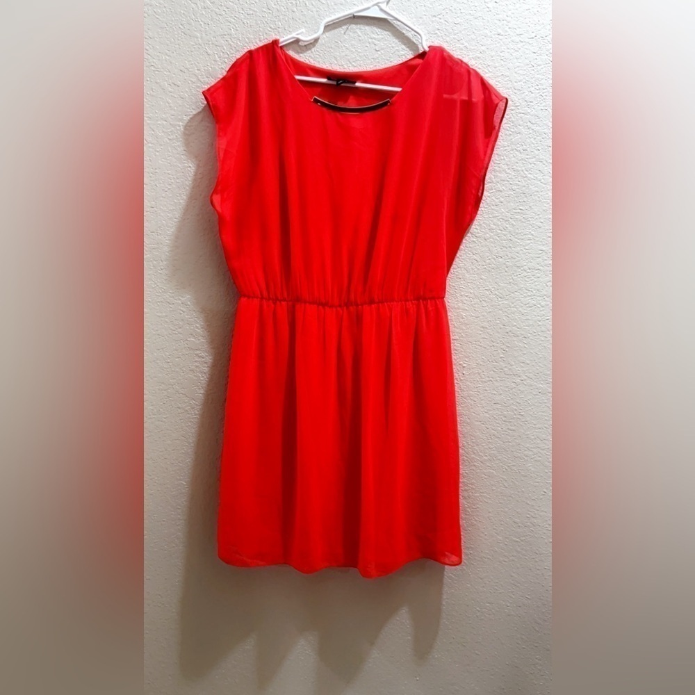 AB studio orange red LARGE dress